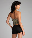 Complete your look with the Smokeshow Camouflage Halter Top, a trendy top that’s ready to pair with anything in your fall rotation.
