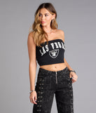 Sporty Cute Las Vegas Football Team Tube Top