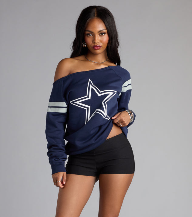 Stadium Star Dallas Football Team Pull-Over Top