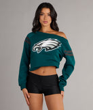 Off-Duty Win Philadelphia Football Team Pull-Over Top
