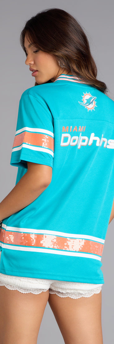 Trendy women’s tops, like the Ultra Game NFL Miami Dolphins Top, bring effortless style for seasonal layering, lounging, or going out.