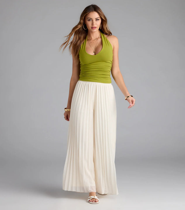 某メーカー Feel The Vibes Halter V-Neck Crop Top | Windsor カットソー(半袖/袖なし)