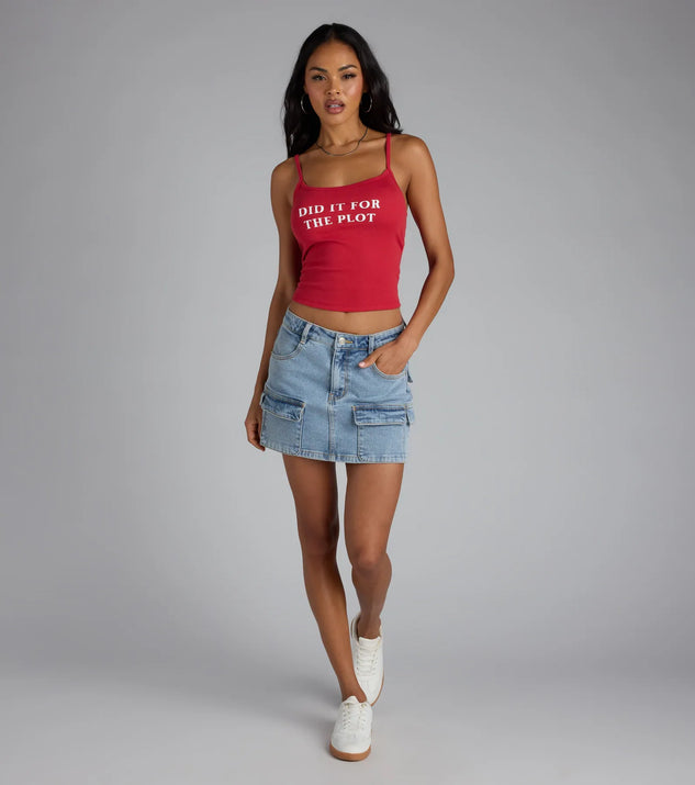 トップス theredthread message tank red I Know I'm Your Favorite