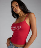 Did It For The Plot Graphic Tank Top