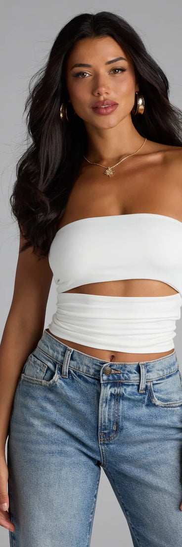 Trendy women’s tops, like the Ultra Trendy Cutout Tube Top, bring effortless style for fall layering, lounging, or going out.