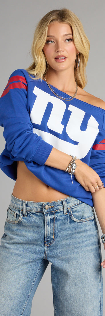 Trendy women’s tops, like the Ultra Game NFL New York Giants Pull-Over Top, bring effortless style for fall layering, lounging, or going out.