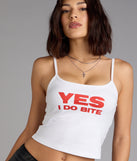 Yes I Bite Tank Crop Top