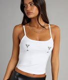 Martini Mood Graphic Crop Top