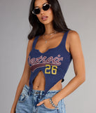 Street Team Graphic Cutout Crop Tank Top