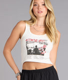 Retro Tour Graphic Crop Tank Top
