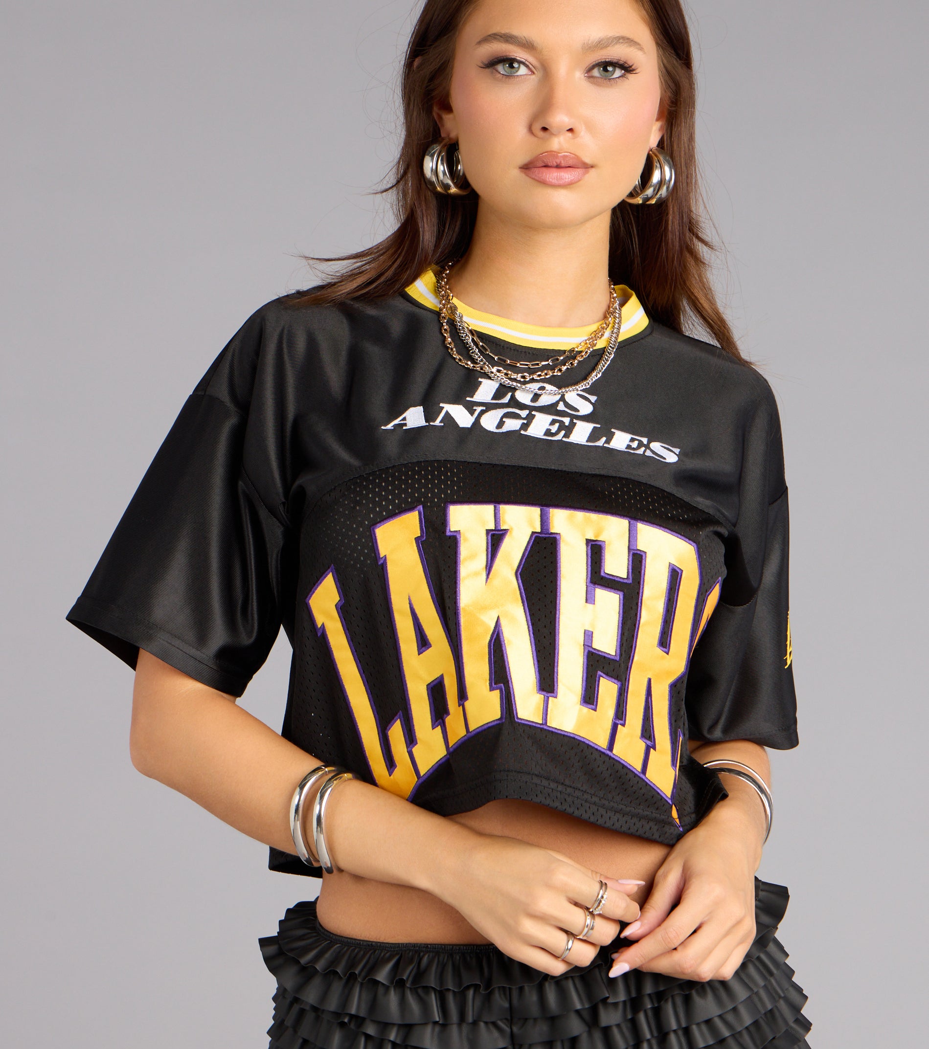 Ultra Game NBA Los Angeles Lakers Crop Top | Windsor