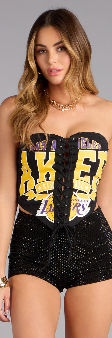 Ultra Game NBA Los Angeles Lakers Corset Top