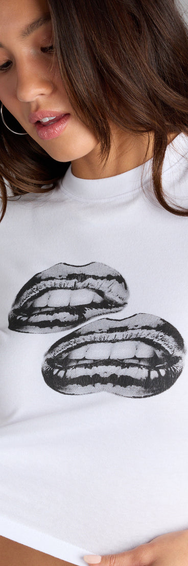 Complete your look with the Kiss Me Twice Graphic Baby Tee, a trendy top that’s ready to pair with anything in your fall rotation.