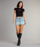 Lucky Strike Cherry Graphic Crop Tee