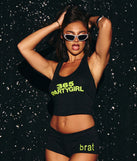 365 Party Girl Graphic Halter Top