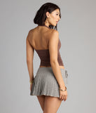Feel The Vibes Halter V-Neck Crop Top