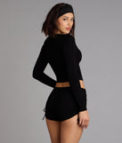 Everyday Long Sleeve Zip-Up Crop Top