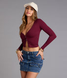 Everyday Long Sleeve Zip-Up Crop Top