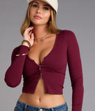 Everyday Long Sleeve Zip-Up Crop Top