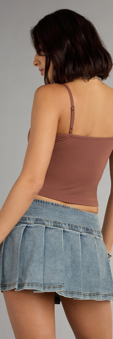 Trendy women’s tops, like the On Repeat Crop Tank Top, bring effortless style for fall layering, lounging, or going out.