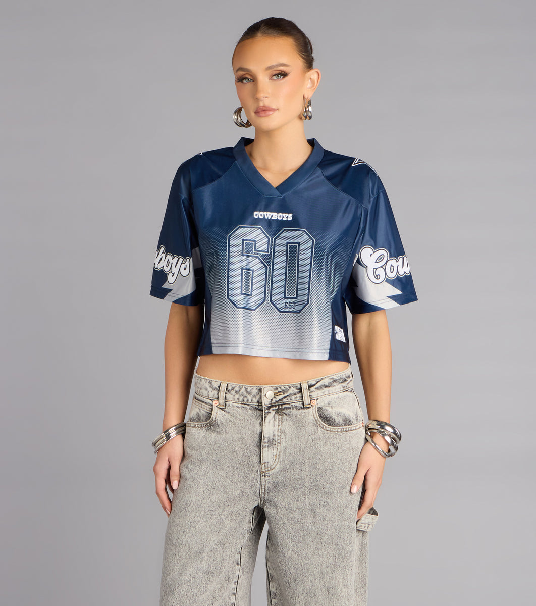 Ultra Game NFL Dallas Cowboys Mesh Crop Top & Windsor