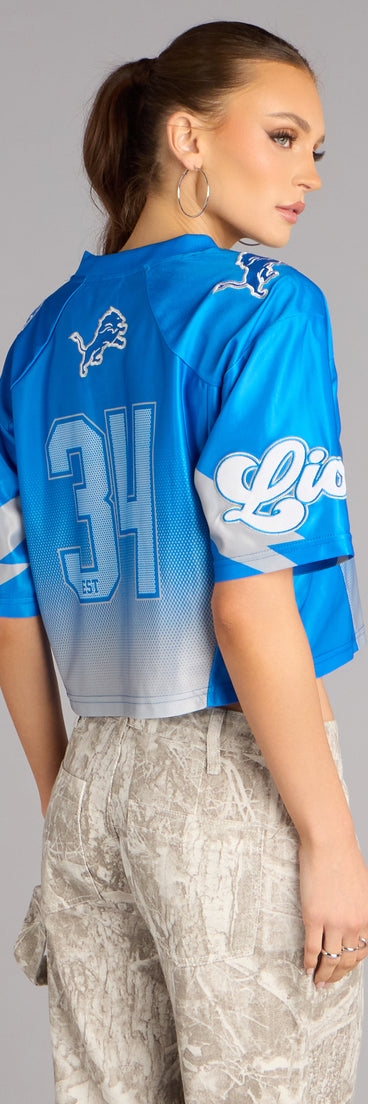 Ultra Game NFL Detroit Lions Mesh Crop Top