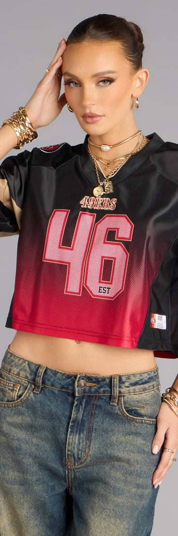 Ultra Game NFL San Francisco 49ers Mesh Crop Top