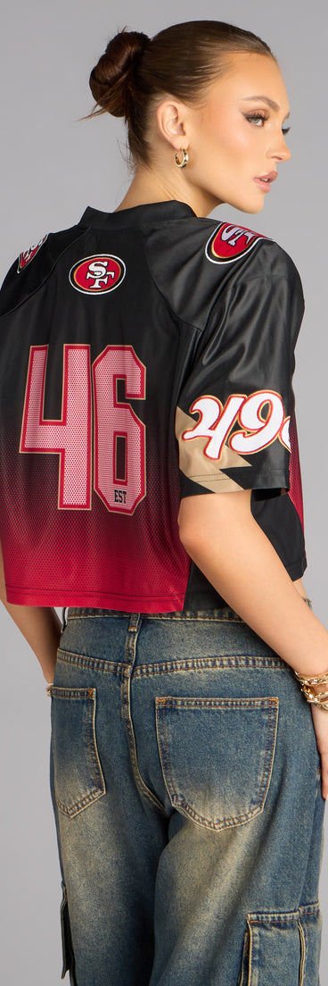 Ultra Game NFL San Francisco 49ers Mesh Crop Top