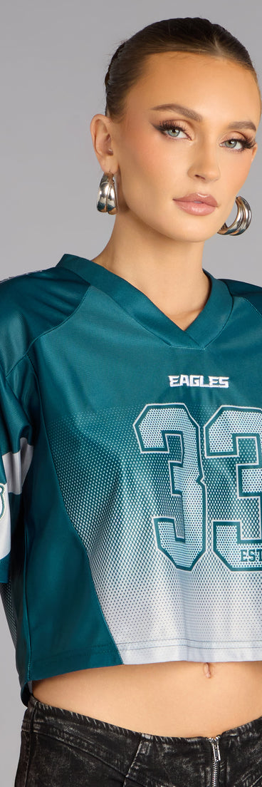 Ultra Game NFL Philadelphia Eagles Mesh Crop Top