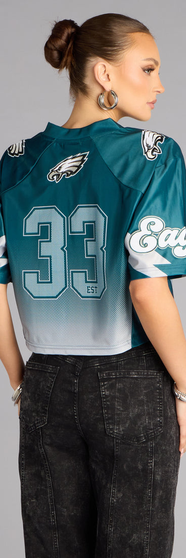 Ultra Game NFL Philadelphia Eagles Mesh Crop Top