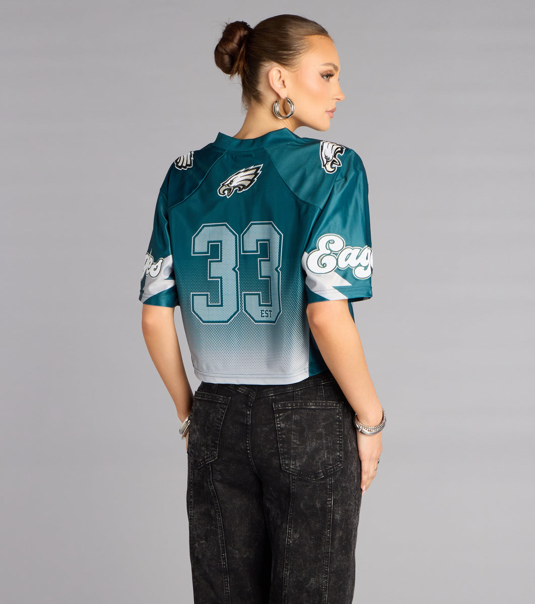 Ultra Game NFL Philadelphia Eagles Mesh Crop Top & Windsor