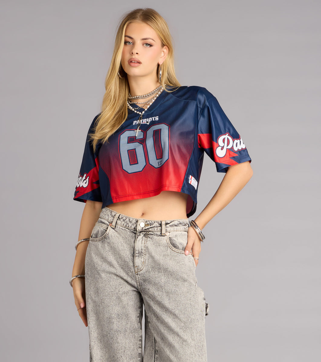 Ultra Game NFL New England Patriots Mesh Crop Top & Windsor