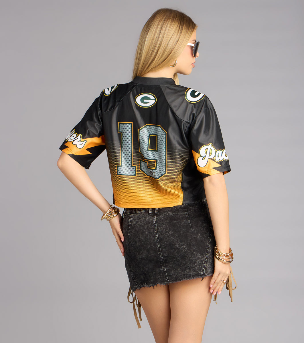 Ultra Game NFL Green Bay Packers Mesh Crop Top & Windsor