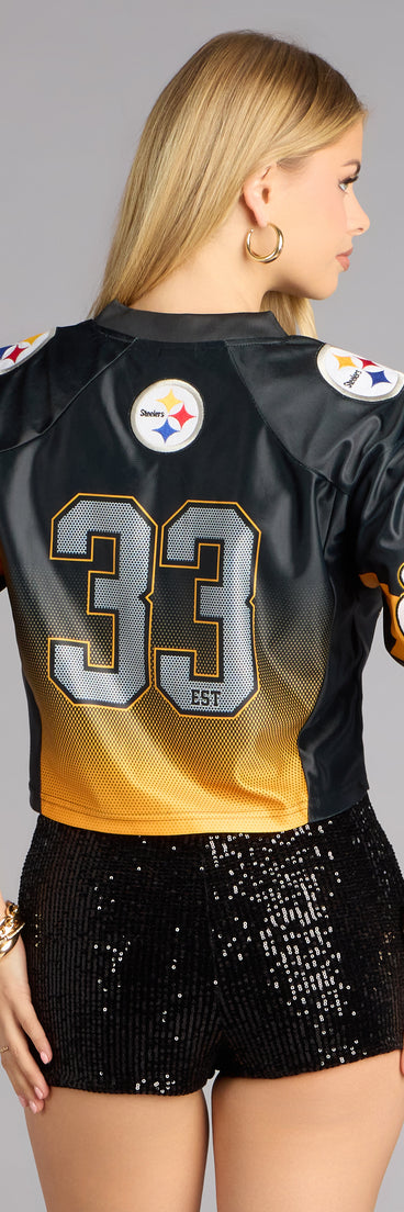 Ultra Game NFL Pittsburgh Steelers Mesh Crop Top