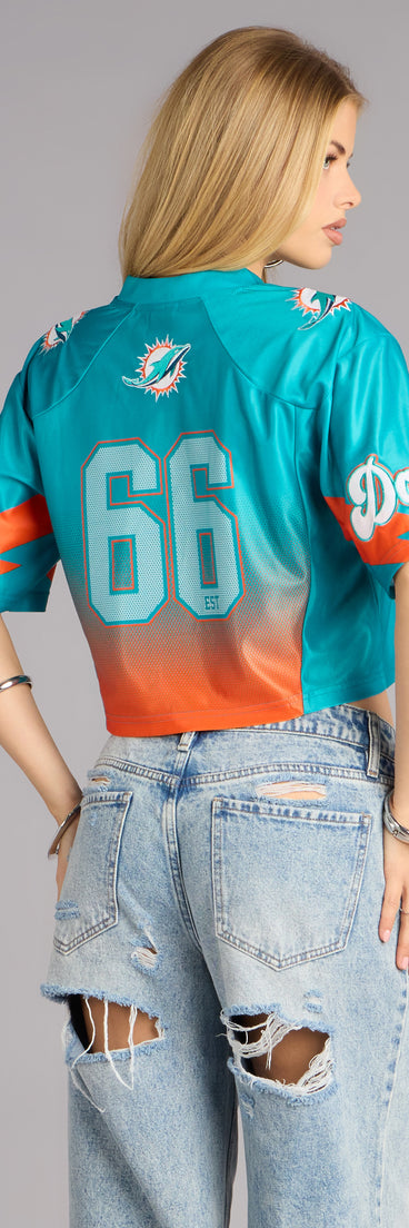 Ultra Game NFL Miami Dolphins Mesh Crop Top