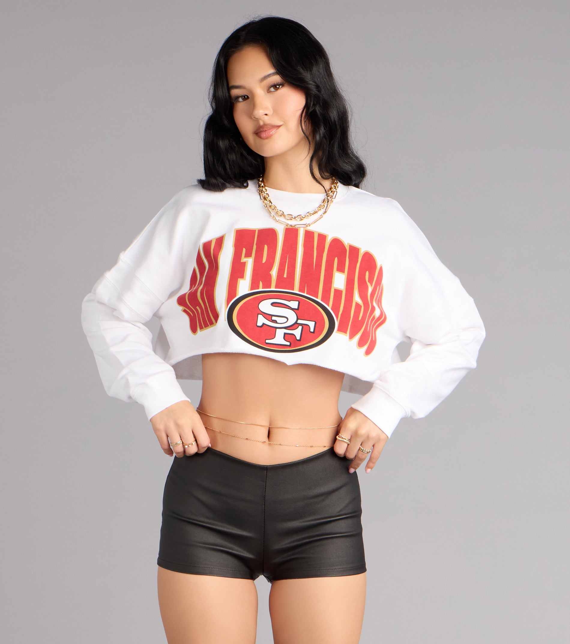 Ultra Game NFL San Francisco 49ers Crop Sweatshirt | Windsor