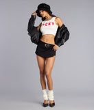 Lucky Star Graphic Crop Tank Top