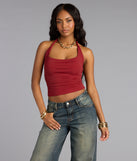 Twist and Turn Halter Crop Top