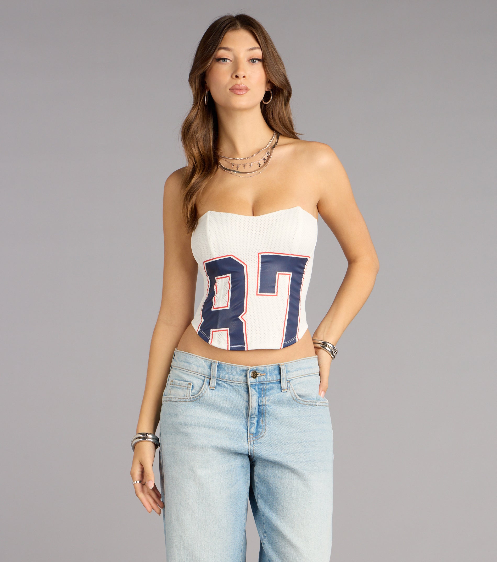Game On Jersey 87 Corset Top | Windsor