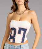 Game On Jersey 87 Corset Top