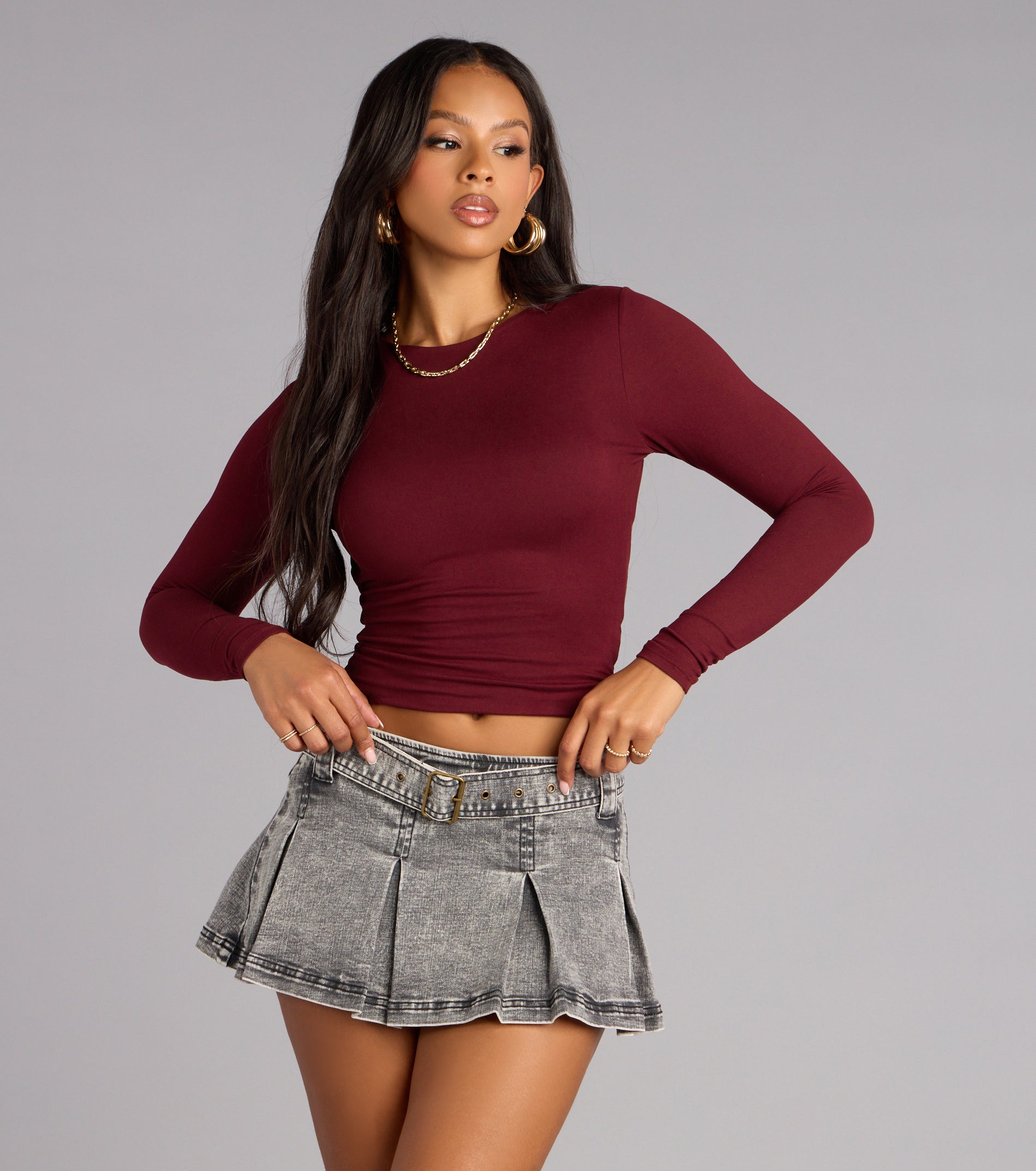 Perfect Twist Long Sleeve Crop Top | Windsor