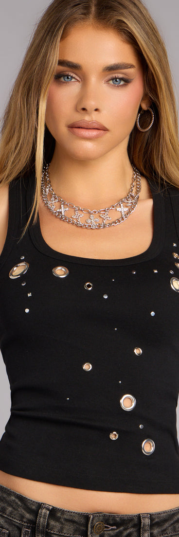 Studded With Attitude Tank Top