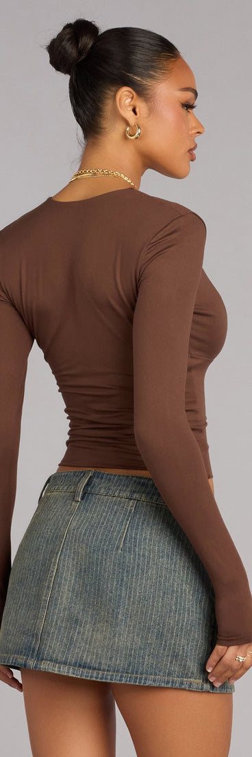 Own the Moment Long Sleeve Crop Top