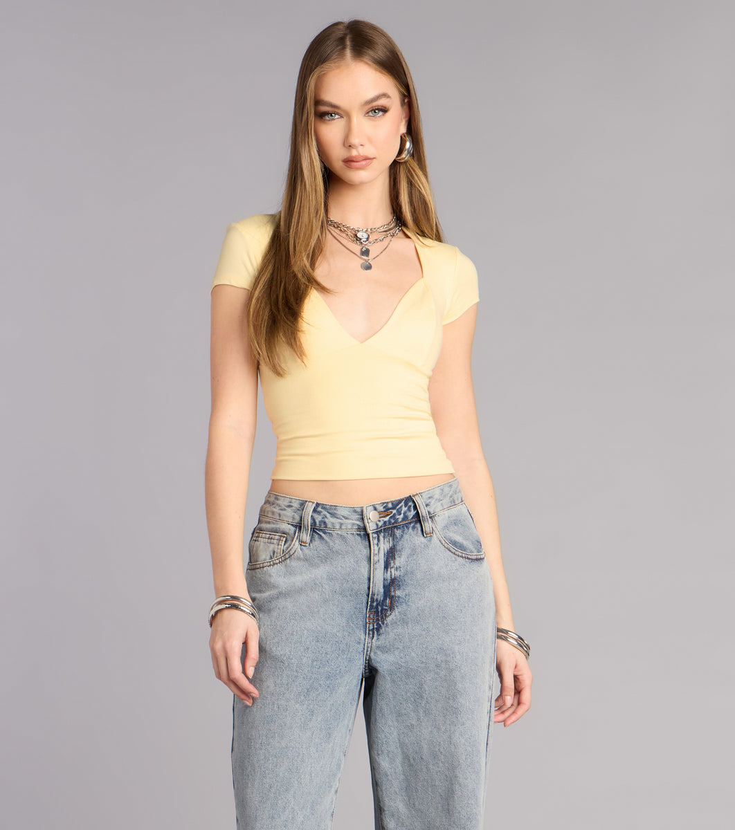 Lowkey Chic Short Sleeve V-Neck Top & Windsor