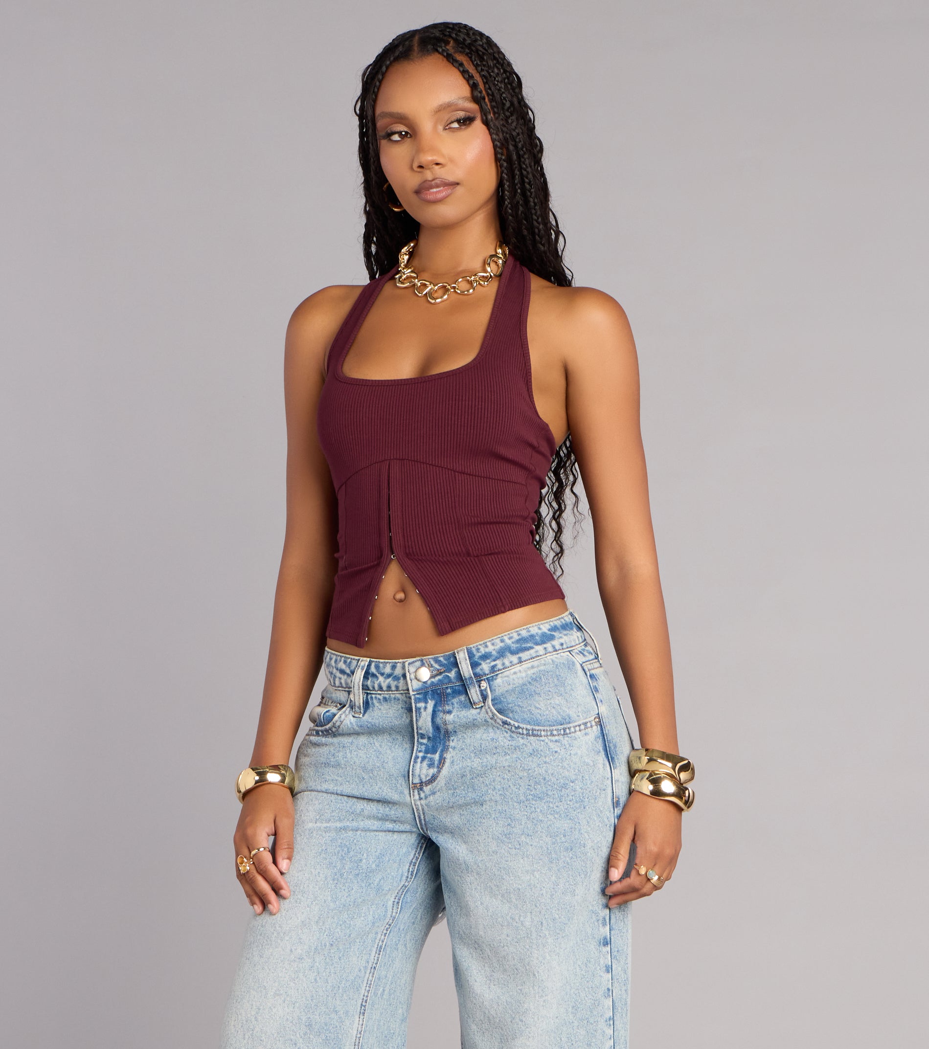 Casual Cutie Rib Knit Crop Top | Windsor