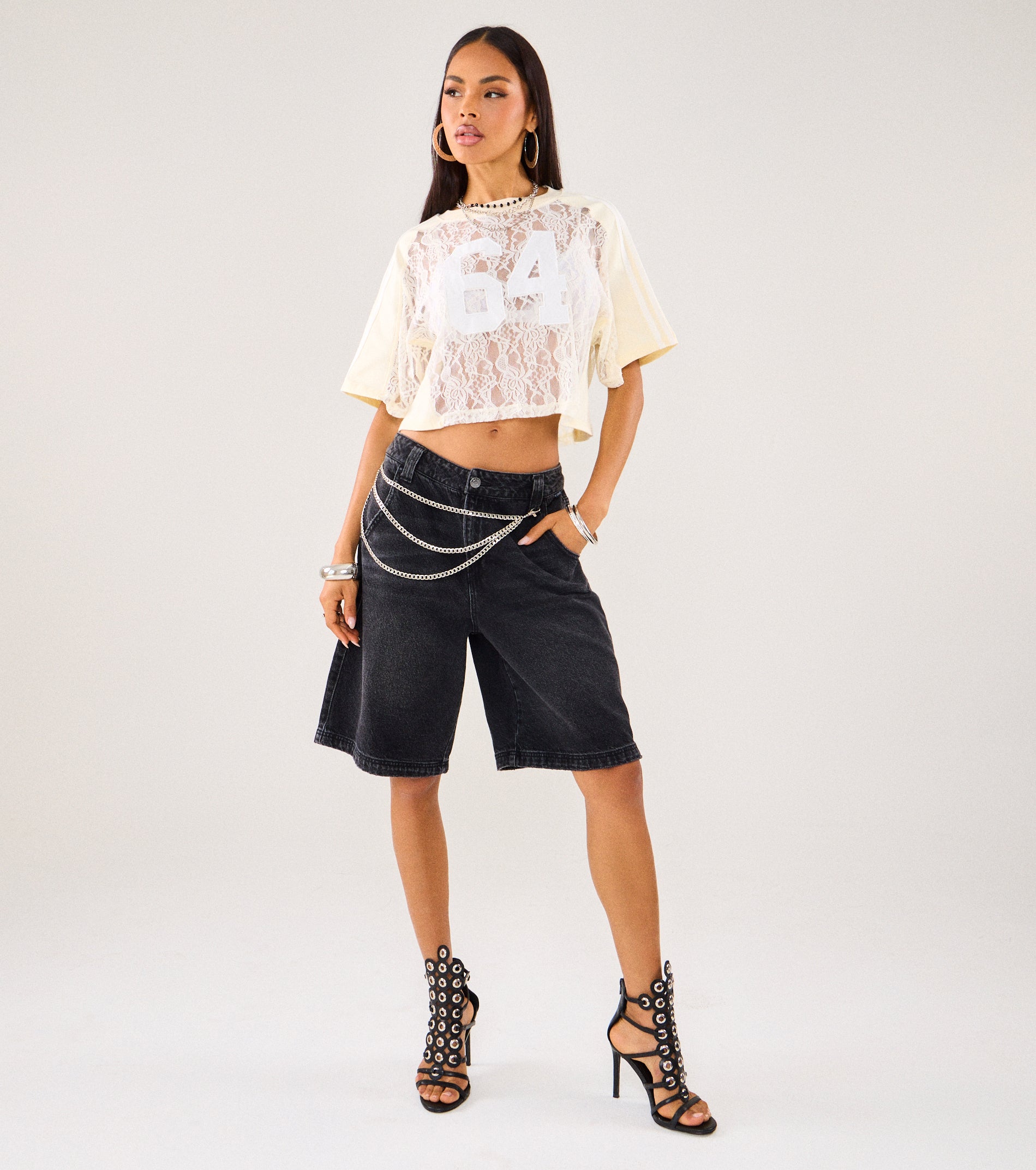 Varsity Crush Lace Jersey Top | Windsor