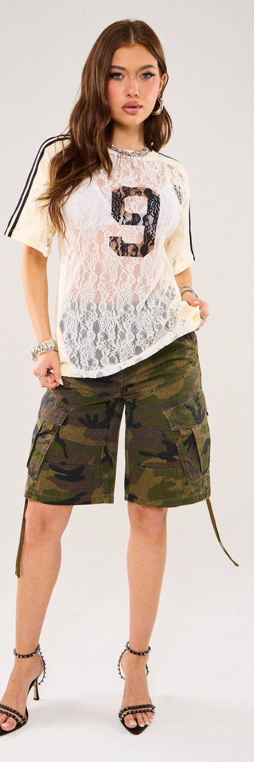 Sweet Talk Sheer Lace Jersey Top