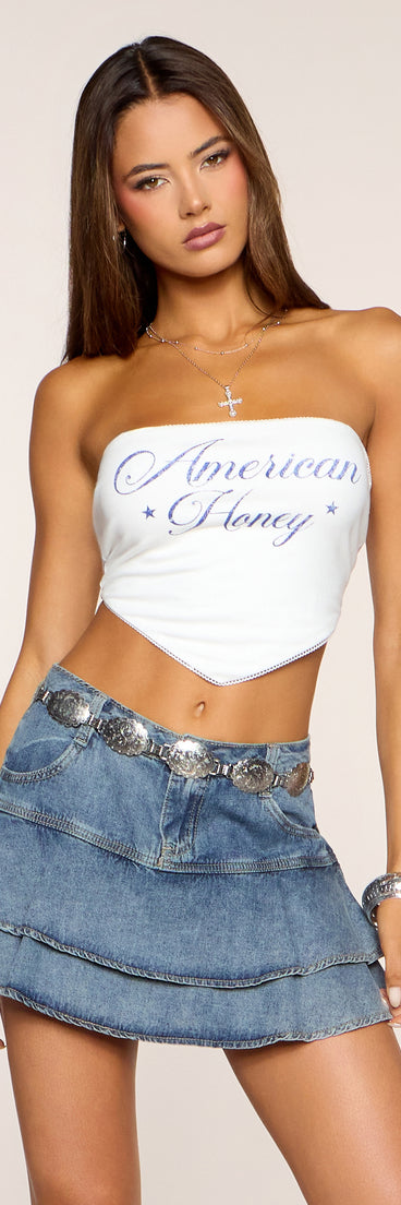 American Honey Cropped Tube Top