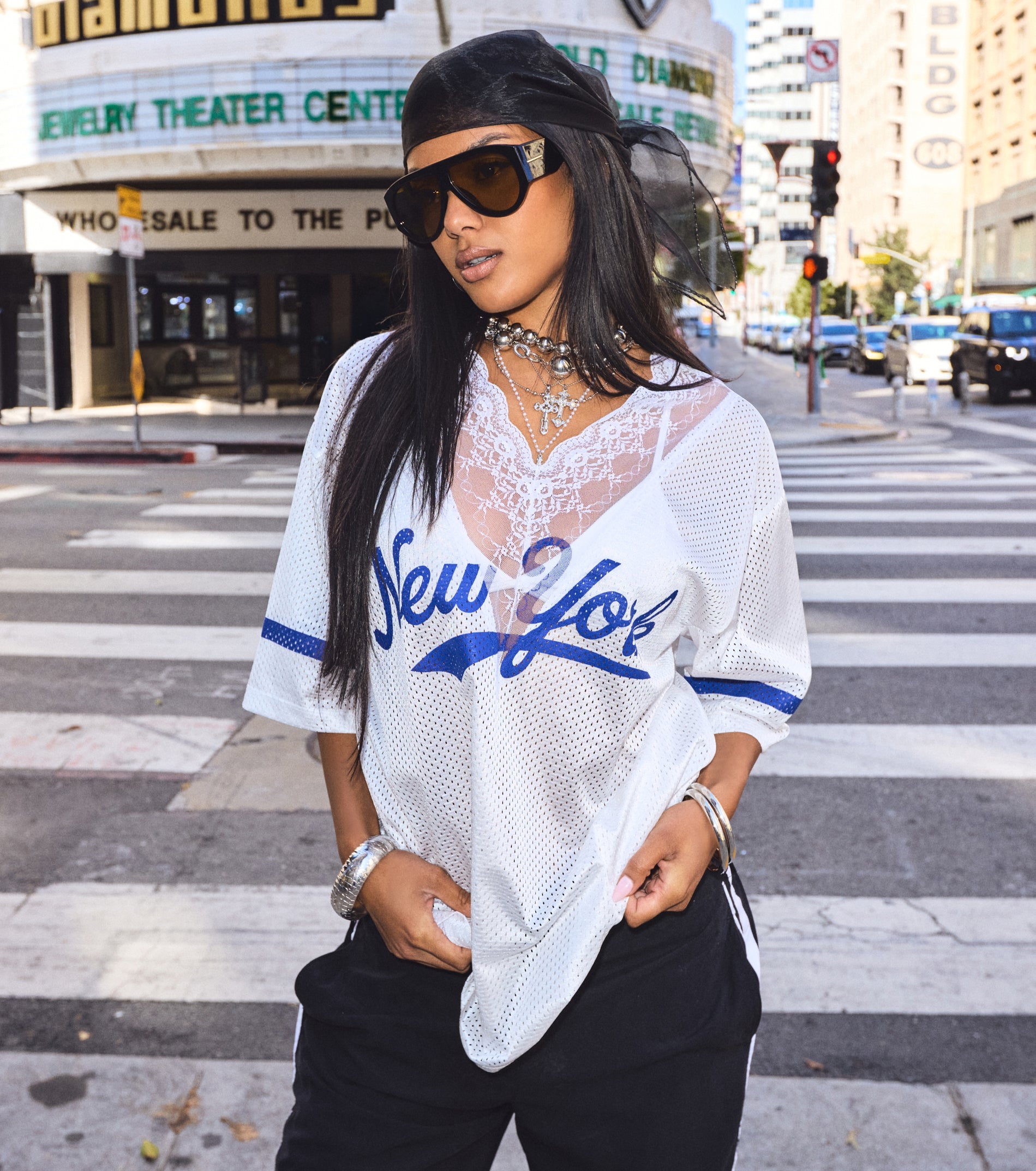 Street Sport Lace Trim Jersey Top | Windsor