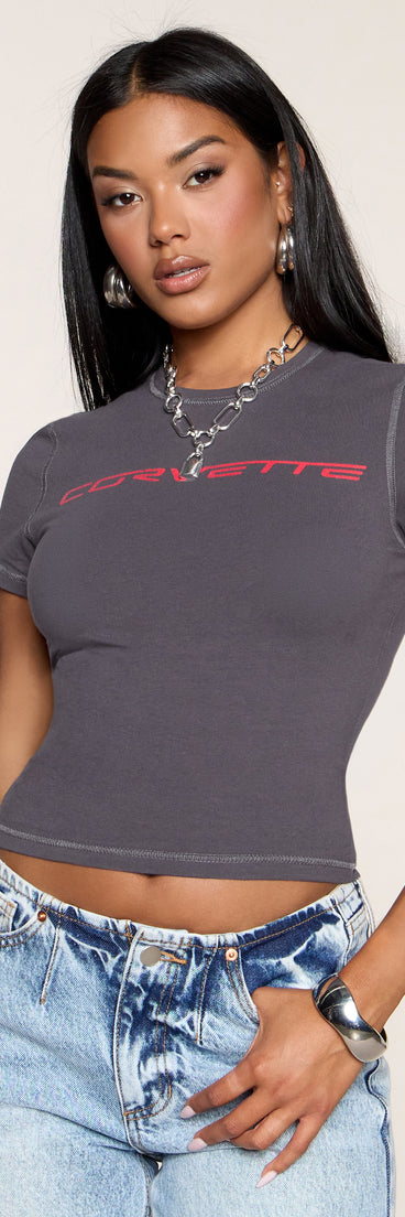 Fast Lane Corvette Crop Tee
